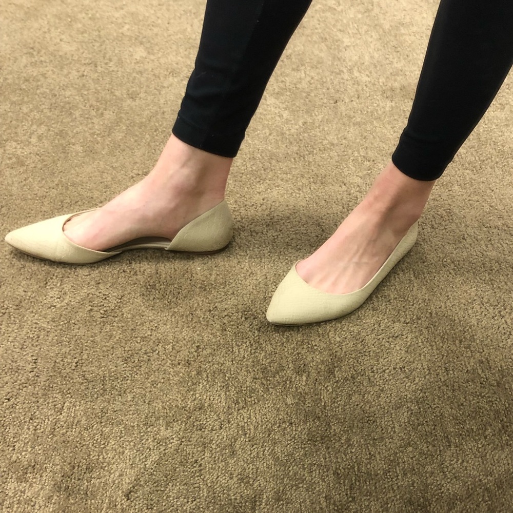 Faux Matte Snakeskin Flats
